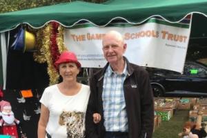 Hilary and Steve Lawther constantly raise money for the charity. They need donations of metal cabinets to create reading corners.